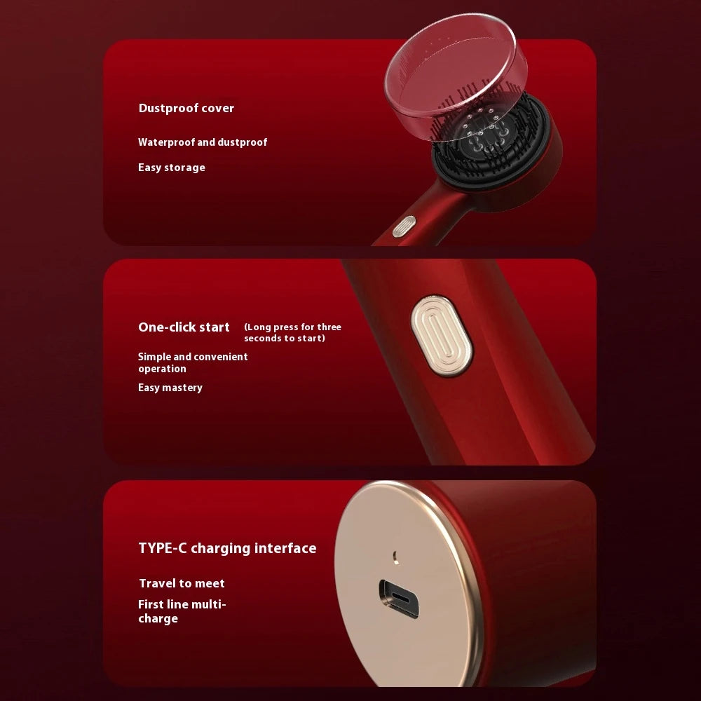 Electric Scalp Massage Comb for Growth Scalp Oil Applicator Hair Care 660nm Red Light Head Massager Improve Hair Loss Brush